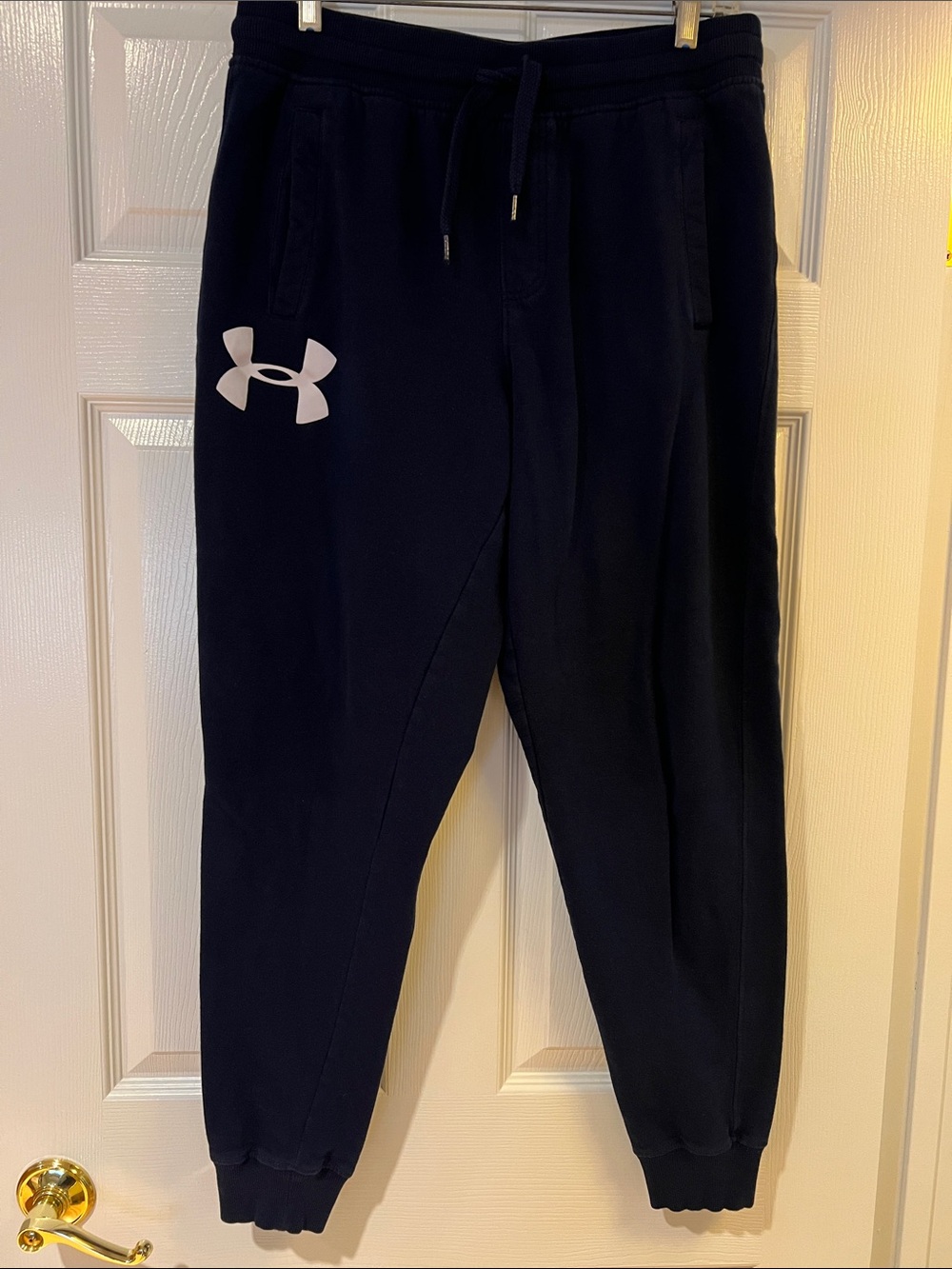 Under Armour Navy Jogger Sweatpants with White Logo